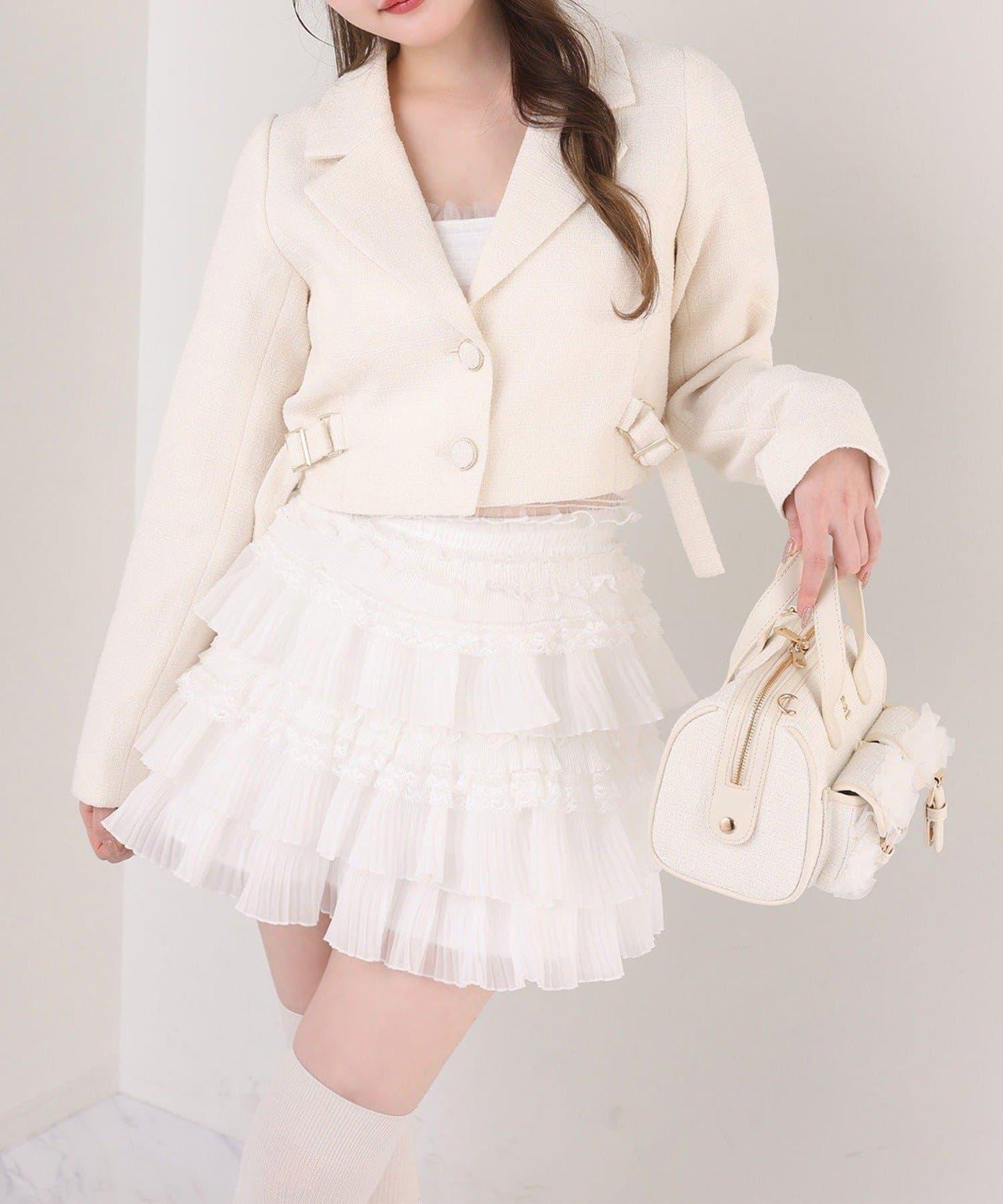 one after another 荷葉邊迷你半身裙