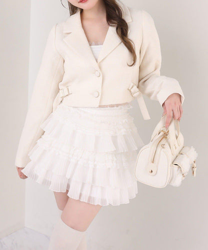 one after another 荷葉邊迷你半身裙