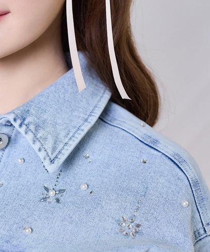 one after another 寶石裝飾 牛仔夾克