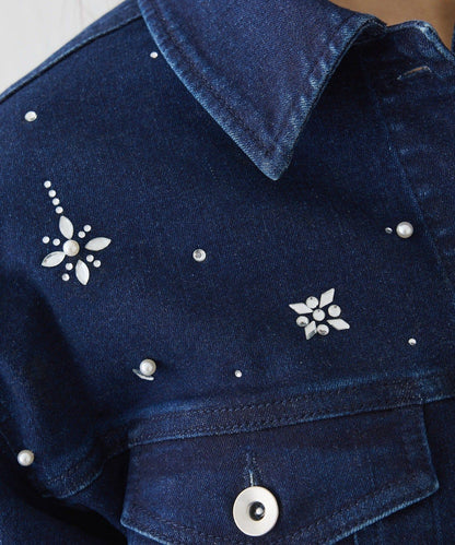 one after another 寶石裝飾 牛仔夾克