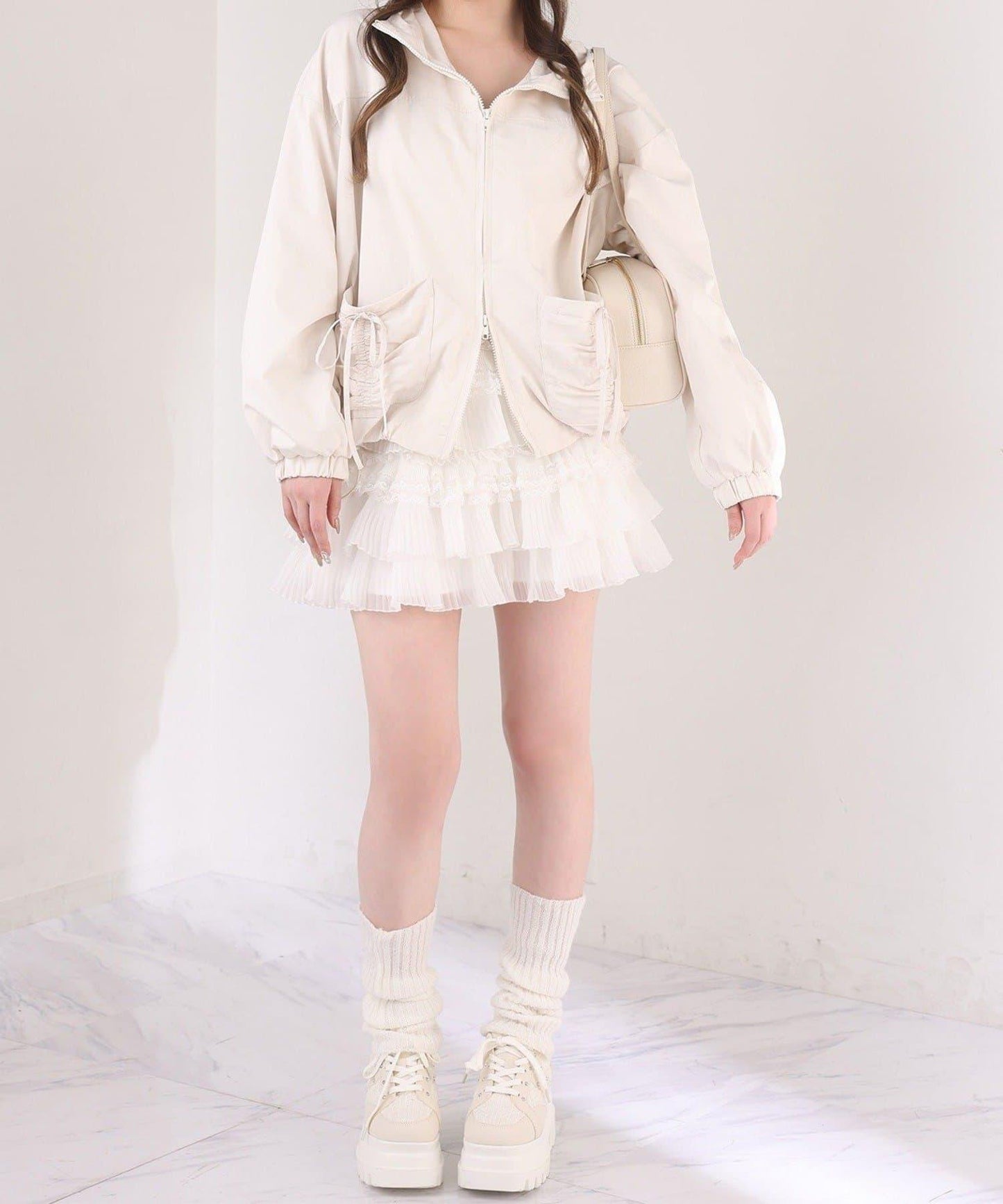 one after another 荷葉邊迷你半身裙