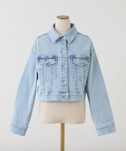 one after another 寶石裝飾 牛仔夾克