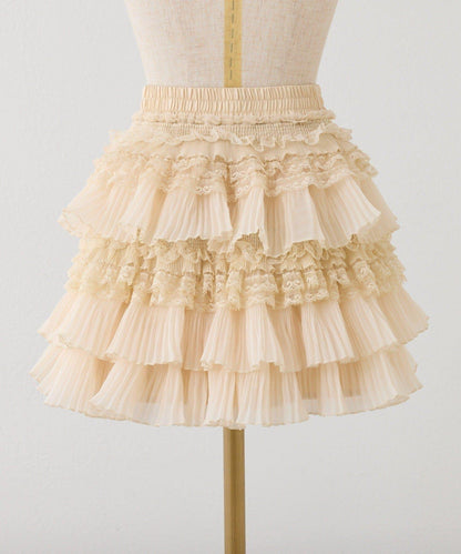 one after another 荷葉邊迷你半身裙