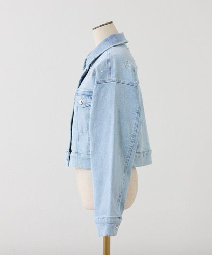 one after another 寶石裝飾 牛仔夾克