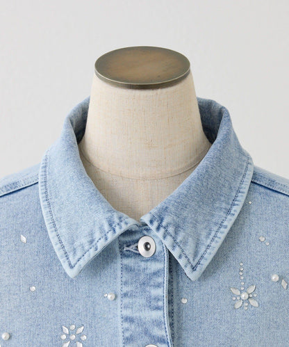 one after another 寶石裝飾 牛仔夾克