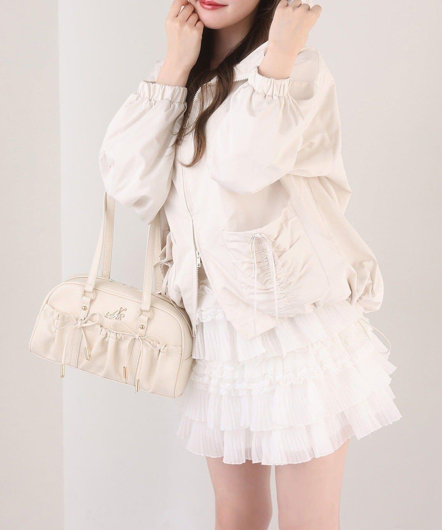 one after another 荷葉邊迷你半身裙