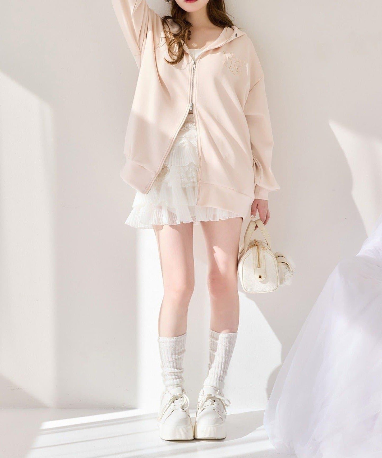 one after another 荷葉邊迷你半身裙