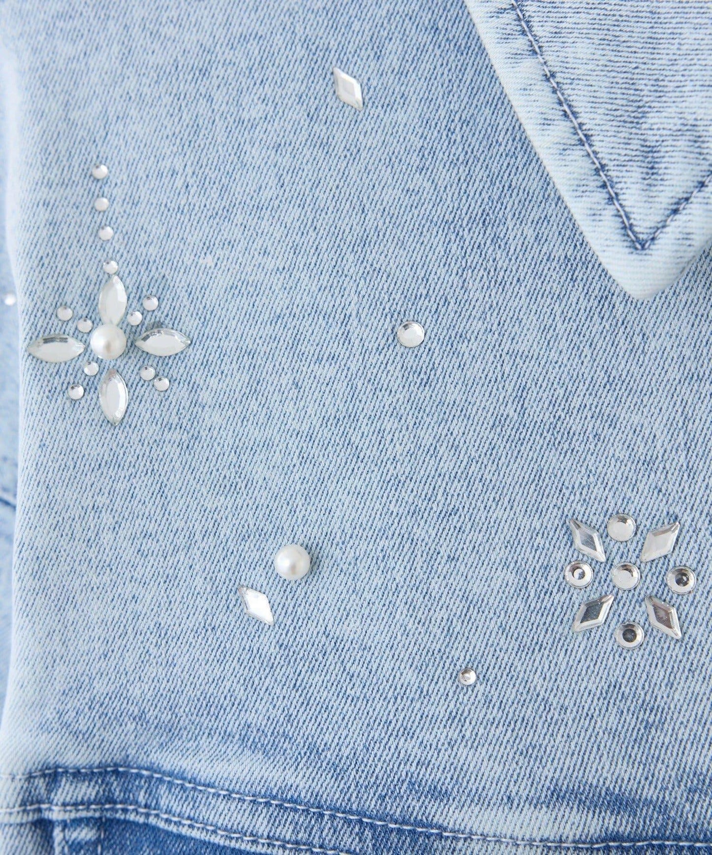 one after another 寶石裝飾 牛仔夾克