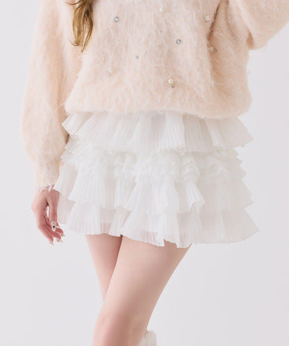 one after another 荷葉邊迷你半身裙