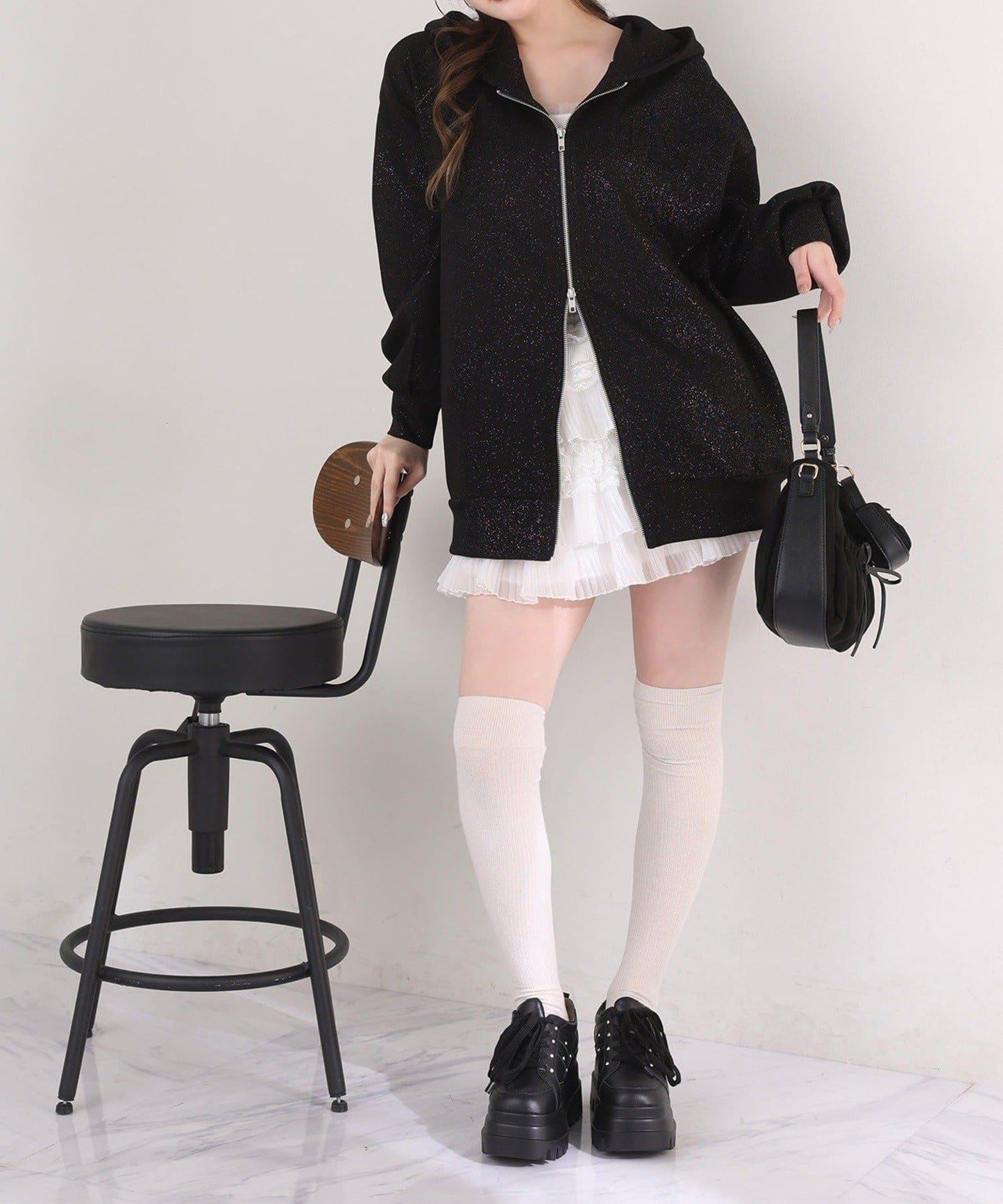 one after another 荷葉邊迷你半身裙