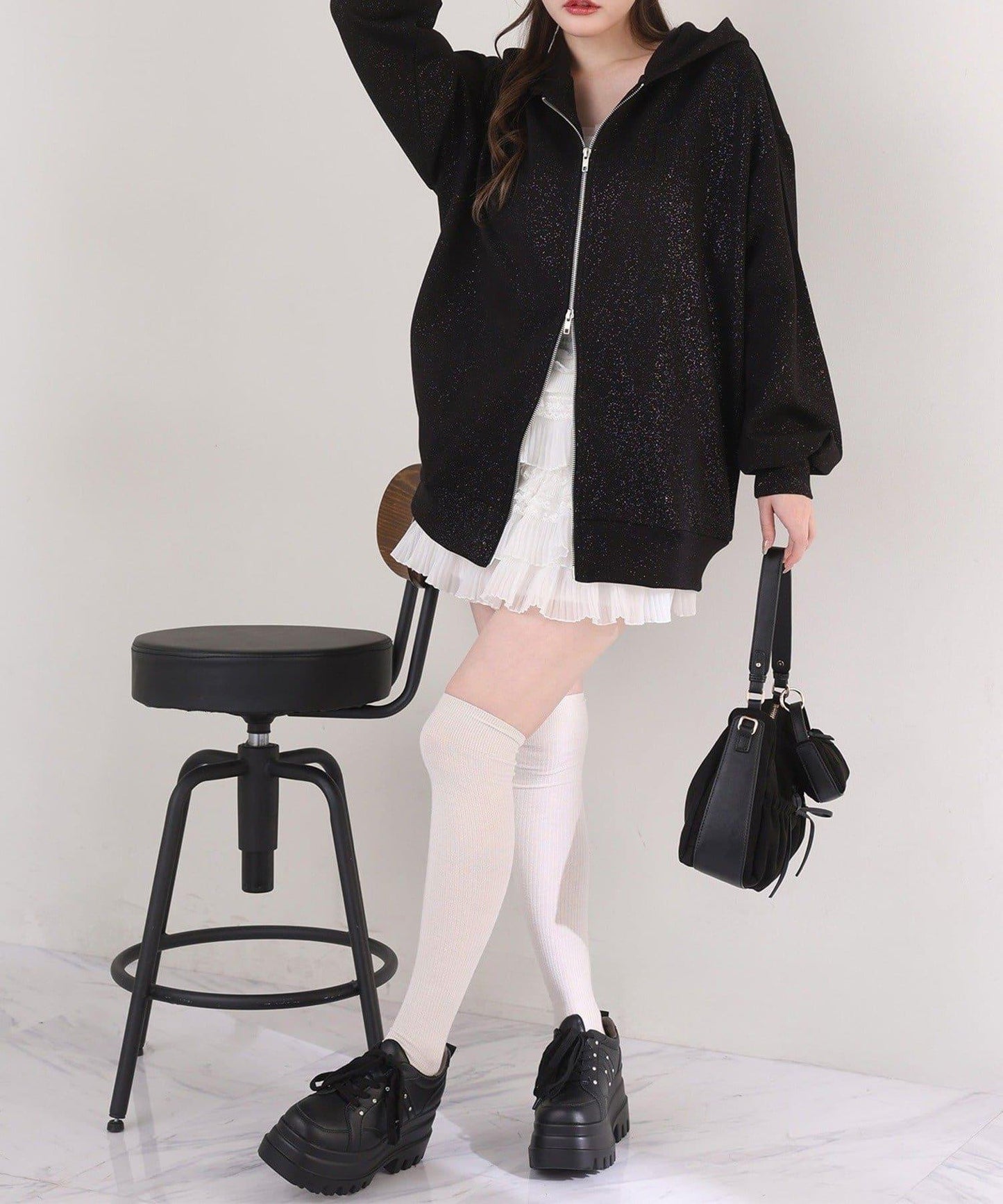 one after another 荷葉邊迷你半身裙