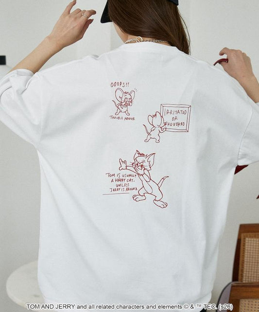 TOM AND JERRY（貓和老鼠） 圖案T恤