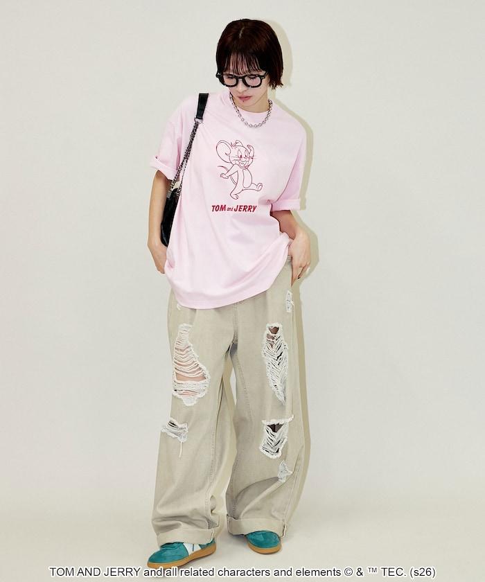 TOM AND JERRY（貓和老鼠） 圖案T恤
