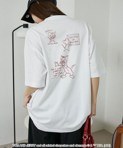 TOM AND JERRY（貓和老鼠） 圖案T恤