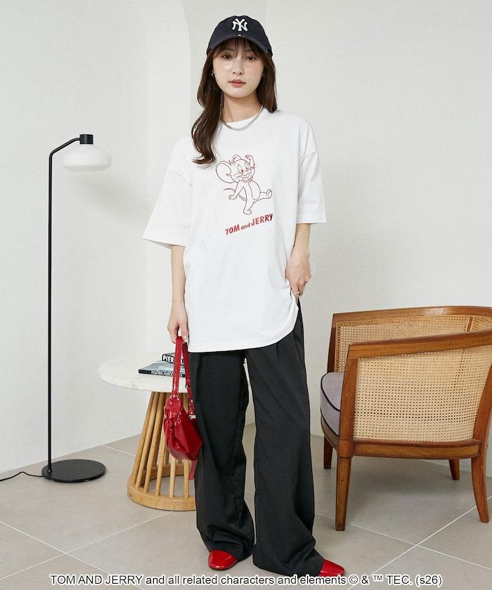 TOM AND JERRY（貓和老鼠） 圖案T恤