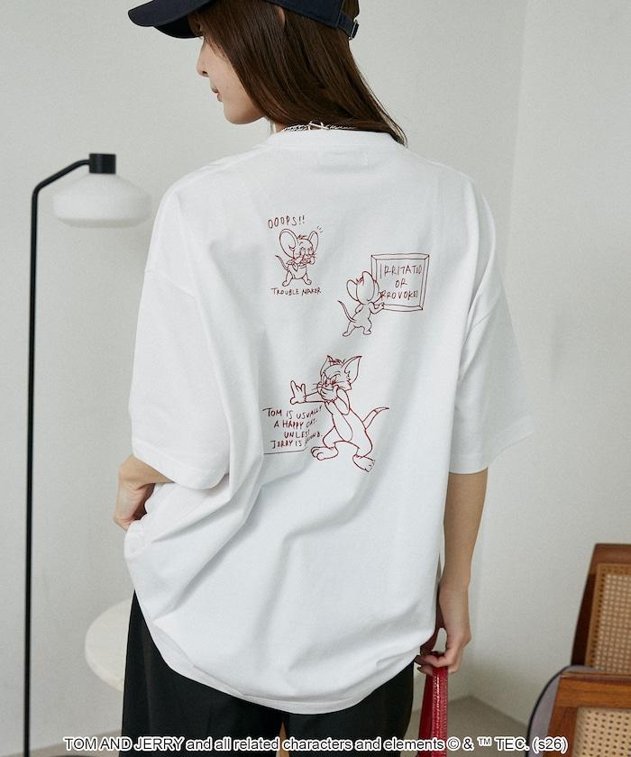 TOM AND JERRY（貓和老鼠） 圖案T恤