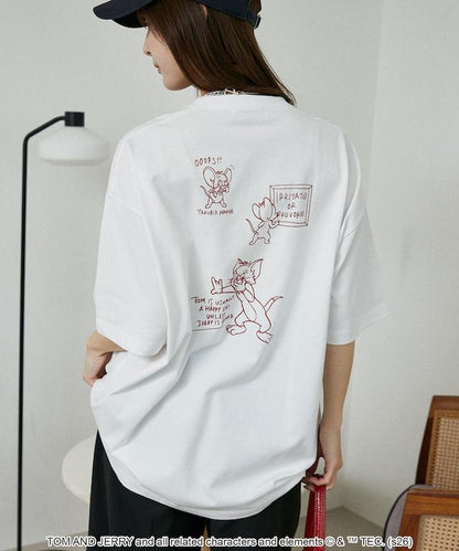 TOM AND JERRY（貓和老鼠） 圖案T恤