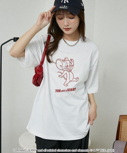 TOM AND JERRY（貓和老鼠） 圖案T恤