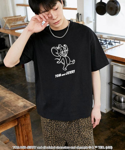 TOM AND JERRY（貓和老鼠） 圖案T恤