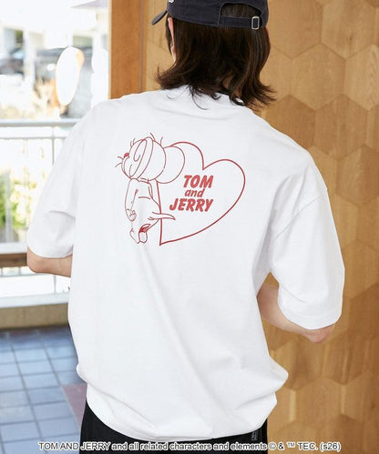 TOM AND JERRY（貓和老鼠） 心形圖案 功能性T恤