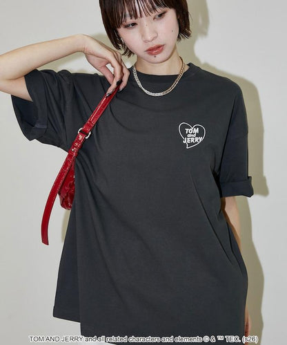 TOM AND JERRY（貓和老鼠） 心形圖案 功能性T恤