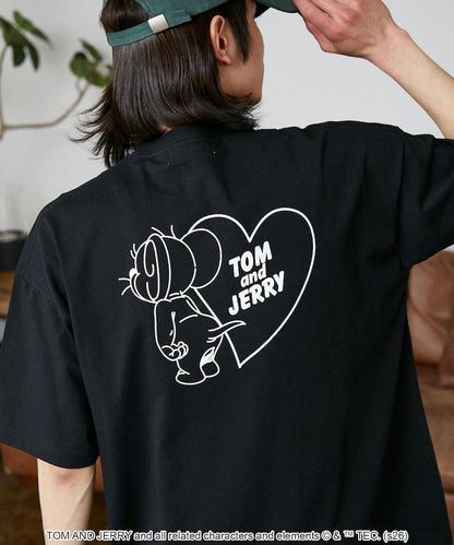 TOM AND JERRY（貓和老鼠） 心形圖案 功能性T恤