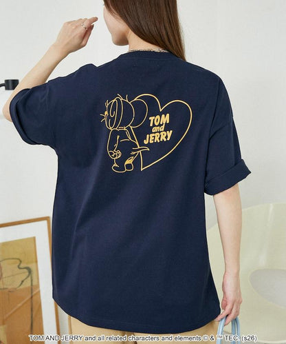 TOM AND JERRY（貓和老鼠） 心形圖案 功能性T恤
