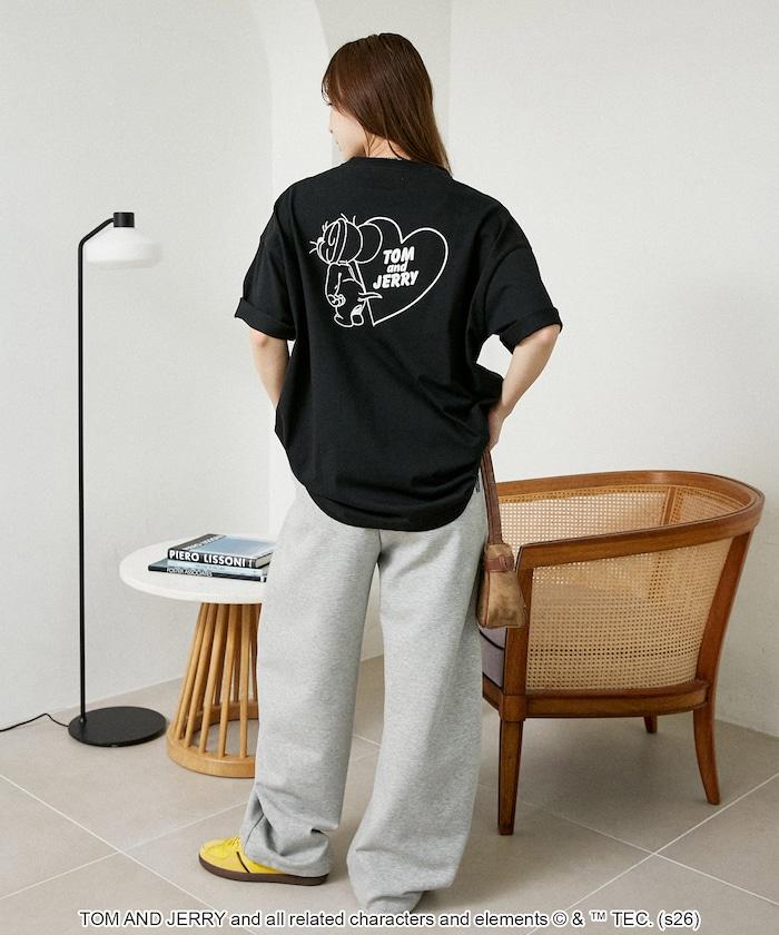 TOM AND JERRY（貓和老鼠） 心形圖案 功能性T恤