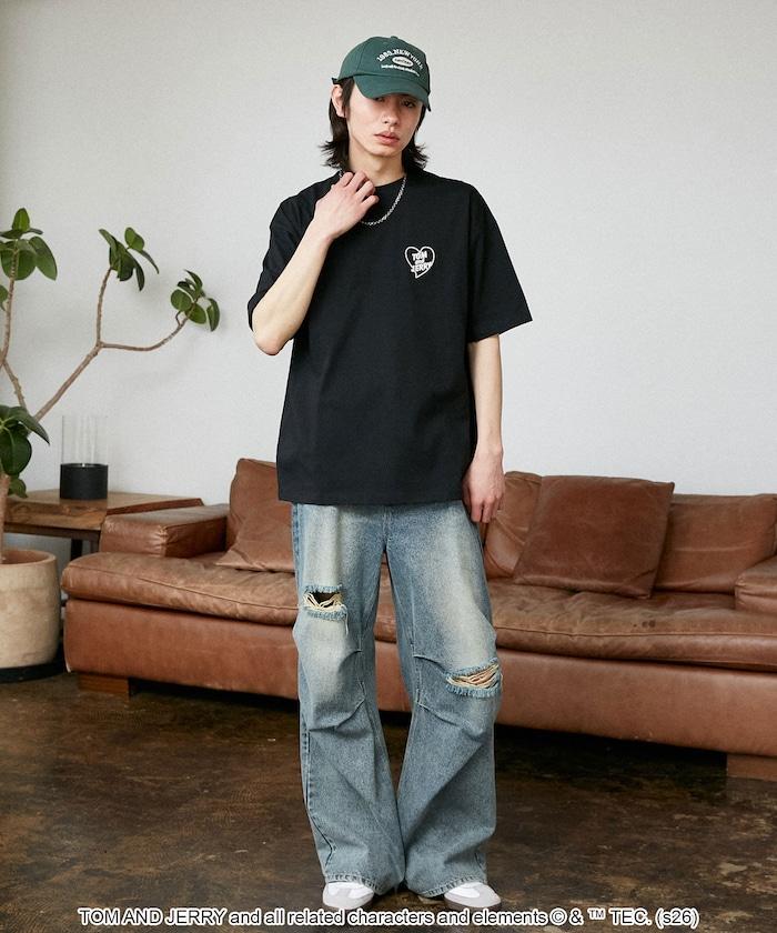 TOM AND JERRY（貓和老鼠） 心形圖案 功能性T恤