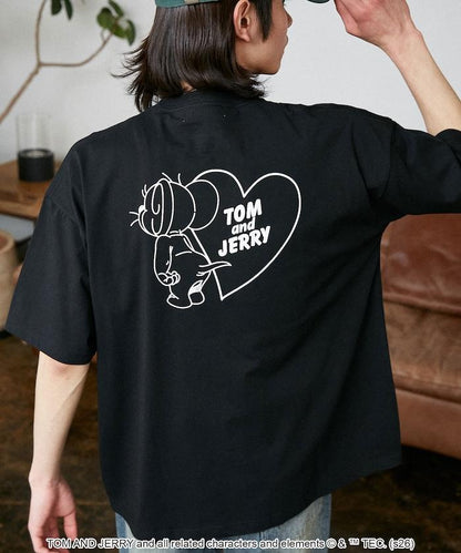 TOM AND JERRY（貓和老鼠） 心形圖案 功能性T恤
