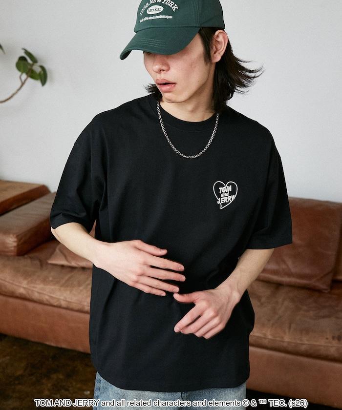 TOM AND JERRY（貓和老鼠） 心形圖案 功能性T恤