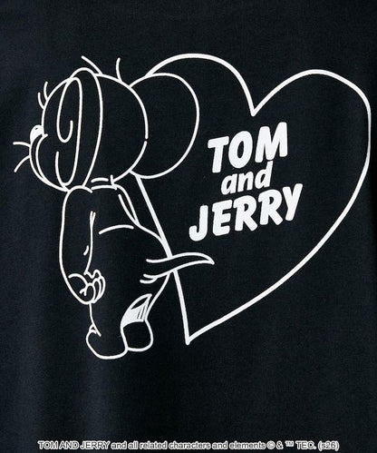 TOM AND JERRY（貓和老鼠） 心形圖案 功能性T恤
