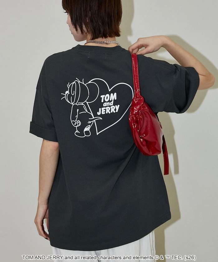 TOM AND JERRY（貓和老鼠） 心形圖案 功能性T恤