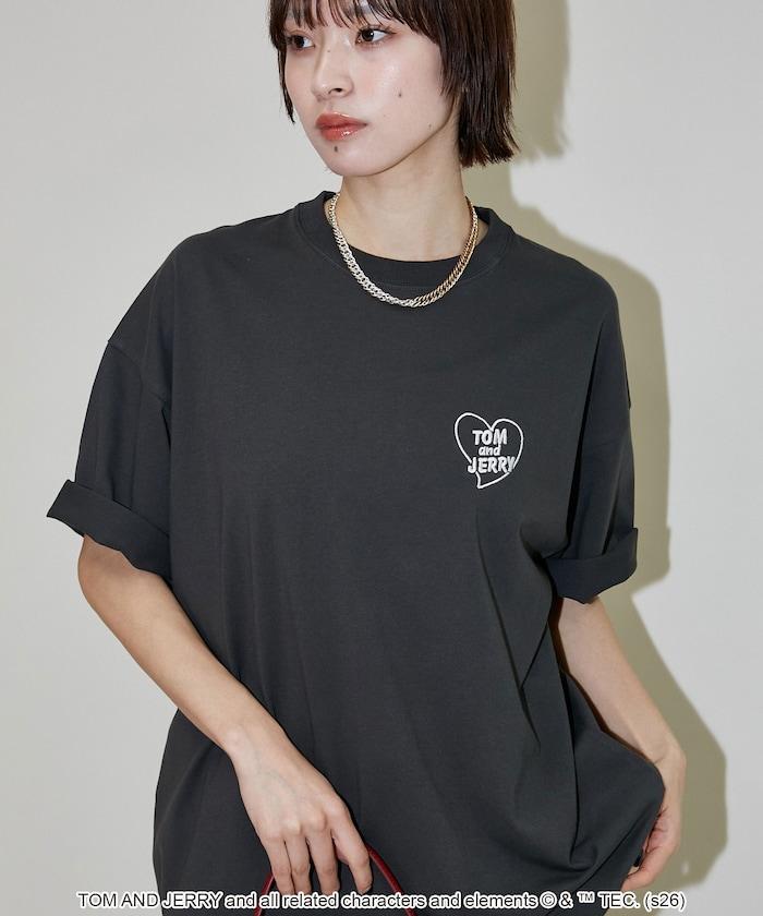 TOM AND JERRY（貓和老鼠） 心形圖案 功能性T恤