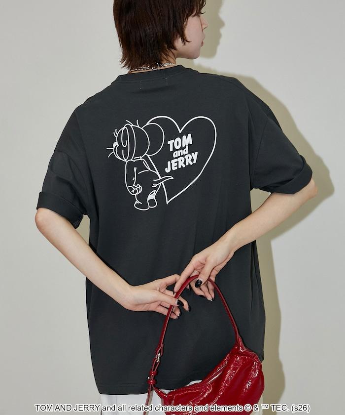 TOM AND JERRY（貓和老鼠） 心形圖案 功能性T恤
