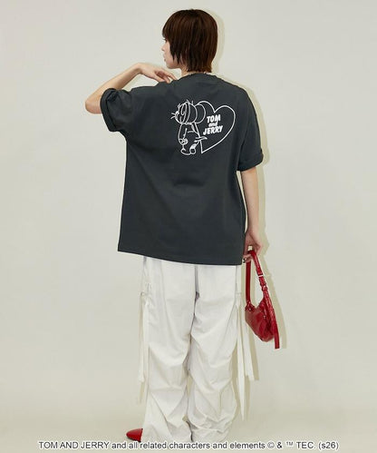 TOM AND JERRY（貓和老鼠） 心形圖案 功能性T恤