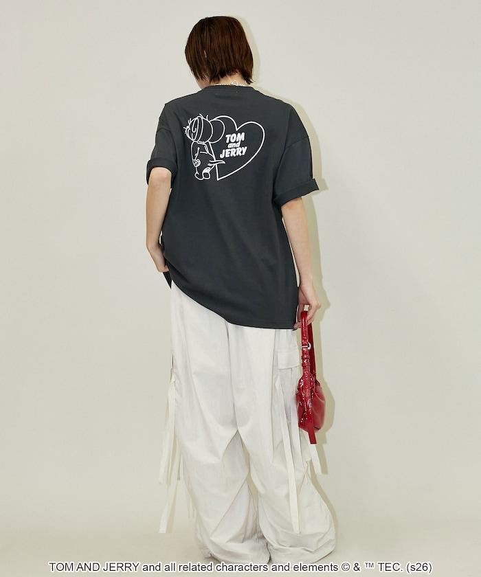 TOM AND JERRY（貓和老鼠） 心形圖案 功能性T恤