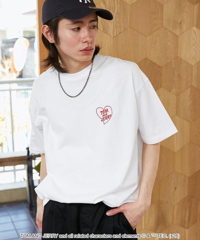 TOM AND JERRY（貓和老鼠） 心形圖案 功能性T恤