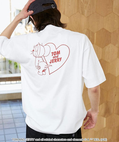 TOM AND JERRY（貓和老鼠） 心形圖案 功能性T恤