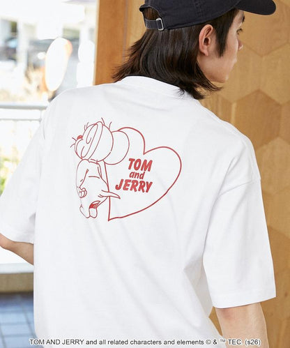 TOM AND JERRY（貓和老鼠） 心形圖案 功能性T恤