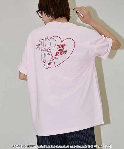 TOM AND JERRY（貓和老鼠） 心形圖案 功能性T恤