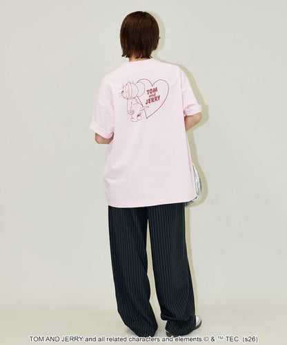 TOM AND JERRY（貓和老鼠） 心形圖案 功能性T恤