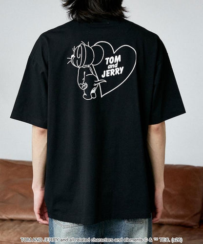 TOM AND JERRY（貓和老鼠） 心形圖案 功能性T恤
