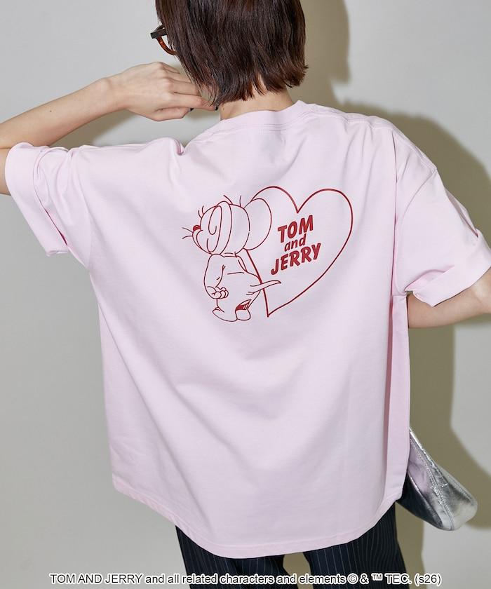 TOM AND JERRY（貓和老鼠） 心形圖案 功能性T恤