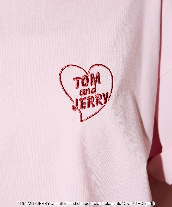 TOM AND JERRY（貓和老鼠） 心形圖案 功能性T恤