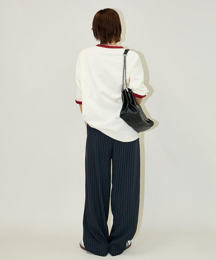 Mickey Mouse ミッキーマウス（米老鼠） 功能性面料 手繪圖案 Ringer圓領T恤