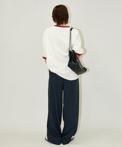 Mickey Mouse ミッキーマウス（米老鼠） 功能性面料 手繪圖案 Ringer圓領T恤