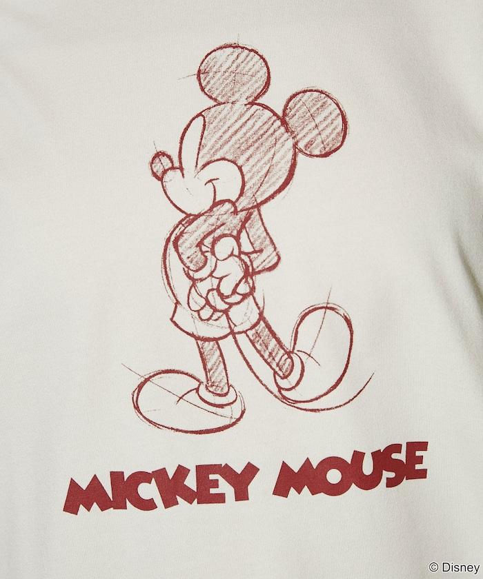 Mickey Mouse ミッキーマウス（米老鼠） 功能性面料 手繪圖案 Ringer圓領T恤