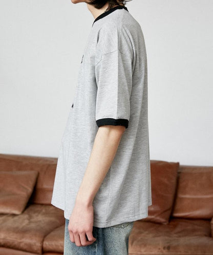 Mickey Mouse ミッキーマウス（米老鼠） 功能性面料 手繪圖案 Ringer圓領T恤