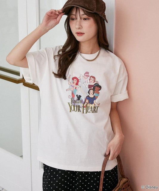 《迪士尼》プリンセス（迪士尼公主） 印花T恤